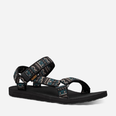 Teva Original Universal Men's Black / Multicolor Sandals CA02378 Canada Sale